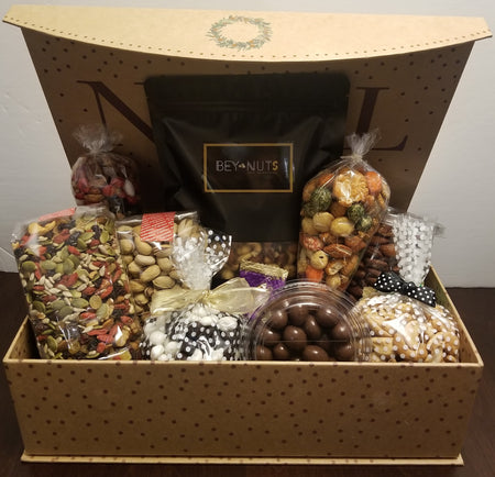 Sweet and Savory nuts assortment basket